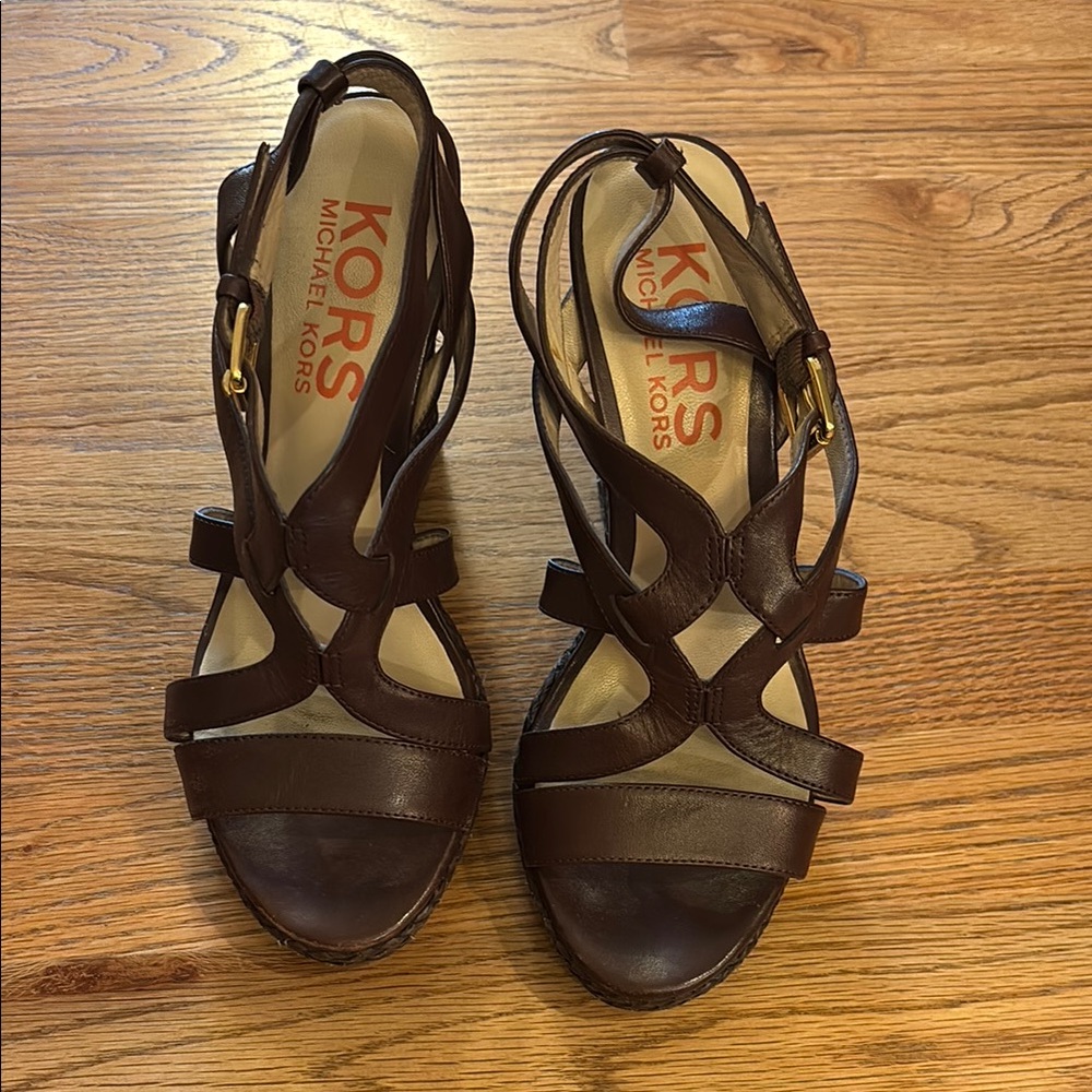 Michael Kors Women's Brown Strappy Sandals